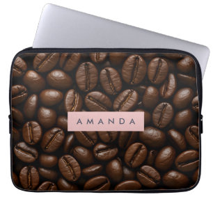 Personalisierte geröstete Kaffeebohnen Laptopschutzhülle