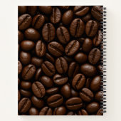 Personalisierte geröstete Kaffeebohnen Notizblock (Rückseite)