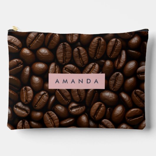 Personalisierte geröstete Kaffeebohnen Zubehörtasche (Vorderseite)