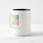 Personalisierte Geschäft-Logo-Kaffeetasse Zweifarbige Tasse (Vorderseite Links)