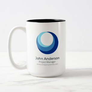 Personalisierte Geschäft-Logo-Kaffeetasse Zweifarbige Tasse