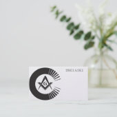 Personalisierte Geschäfts-Freimaurerkarte Visitenkarte (Stehend Vorderseite)