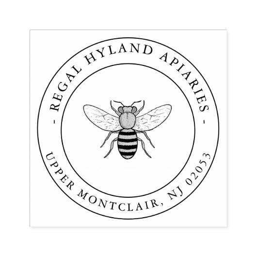 Personalisierte Geschäfts-Honigbiene Gummistempel (Prägung)