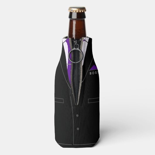Personalisierte Geschäftsflasche Cooler Flaschenkühler (Flasche Rückseite)