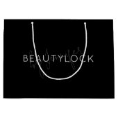 Personalisierte Geschäftsförderung/Einkauf schwarz Große Geschenktüte (Vorderseite)