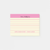 Personalisierte Geschäftszweige rosa Post-it Klebezettel (Vorderseite)