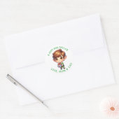 Personalisierte Geschenk Weihnachtsgeschenk-Tags Runder Aufkleber (Umschlag)