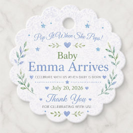 Personalisierte Geschenkanhänger für Baby Shower
