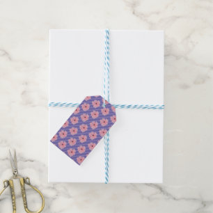 Personalisierte Geschenkanhänger mit rosa Blumen u