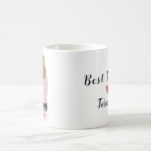 Personalisierte Geschenkbotschaft für den besten F Kaffeetasse (Mittel)