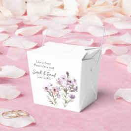 Personalisierte Geschenkbox - Elegante lila Blüten Geschenkschachtel