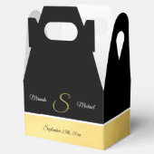 Personalisierte Geschenkboxen der Black-Gold-Gastg Geschenkschachtel (Geöffnet)