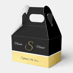 Personalisierte Geschenkboxen der Black-Gold-Gastg Geschenkschachtel