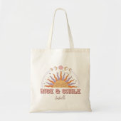 Personalisierte Geschenke Boho Aufstieg und Lächel Tragetasche (Vorne)