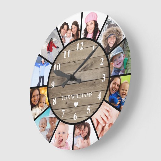 Personalisierte Geschenke der Foto-Uhr für ihn ode Große Wanduhr (Winkel)