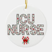 Personalisierte Geschenke der ICU-Krankenschwester Keramik Ornament (Vorne)