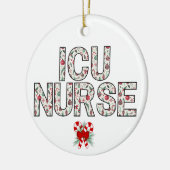 Personalisierte Geschenke der ICU-Krankenschwester Keramik Ornament (Links)
