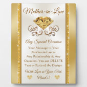 Personalisierte Geschenke der Schwiegermutter für Fotoplatte (Vorderseite)