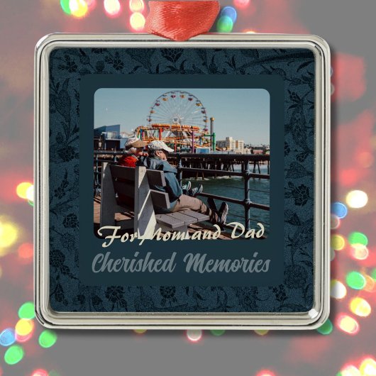 Personalisierte Geschenke für ältere Eltern grün Ornament Aus Metall