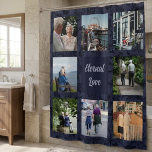 Personalisierte Geschenke für ältere Eltern-Paare Duschvorhang