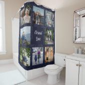 Personalisierte Geschenke für ältere Elternpaare B Duschvorhang (Beispiel)