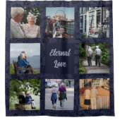 Personalisierte Geschenke für ältere Elternpaare B Duschvorhang (Vorderseite)