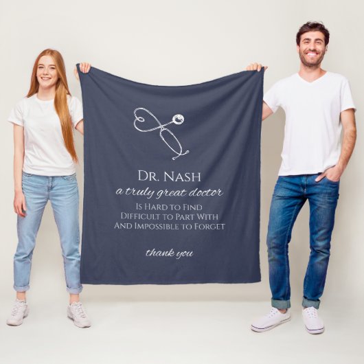 Personalisierte Geschenke für Ärzte Fleecedecke (Beispiel)