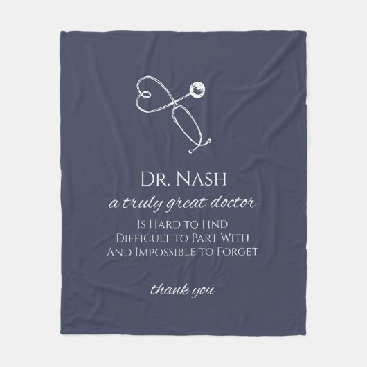 Personalisierte Geschenke für Ärzte Fleecedecke (Vorderseite)