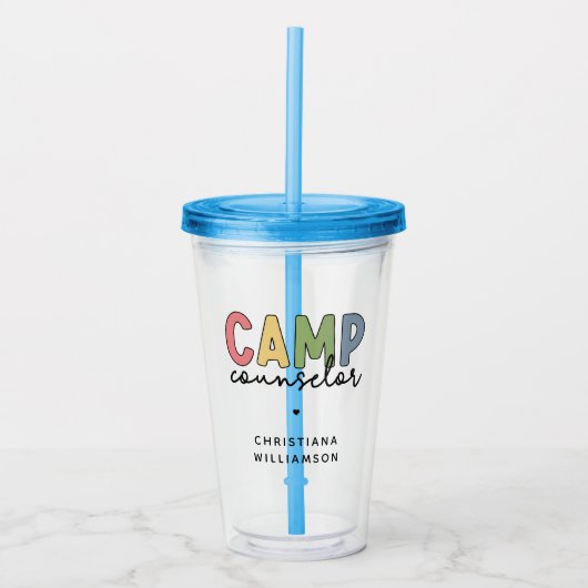 Personalisierte Geschenke für Camp-Berater Acryltrinkbecher (Vorderseite)