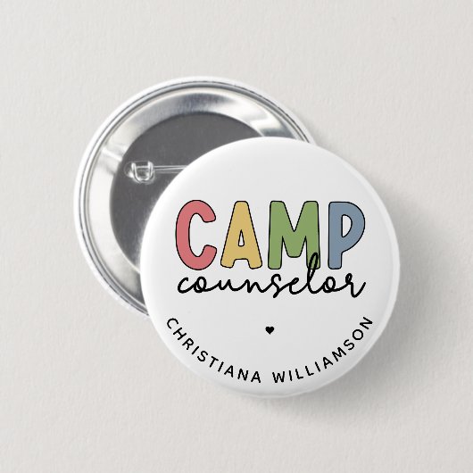 Personalisierte Geschenke für Camp-Berater Button (Vorne & Hinten)