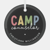 Personalisierte Geschenke für Camp-Berater Ornament Aus Glas (Vorderseite)