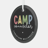 Personalisierte Geschenke für Camp-Berater Ornament Aus Glas (Vorderseite links)