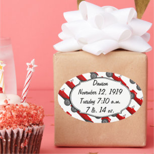 Personalisierte Geschenke für den Kleinkinder Ovaler Aufkleber