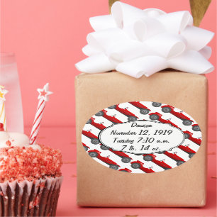 Personalisierte Geschenke für den Kleinkinder Ovaler Aufkleber