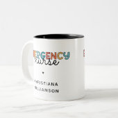 Personalisierte Geschenke für die Krankenversicher Zweifarbige Tasse (Vorderseite Links)