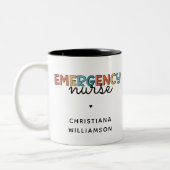 Personalisierte Geschenke für die Krankenversicher Zweifarbige Tasse (Links)