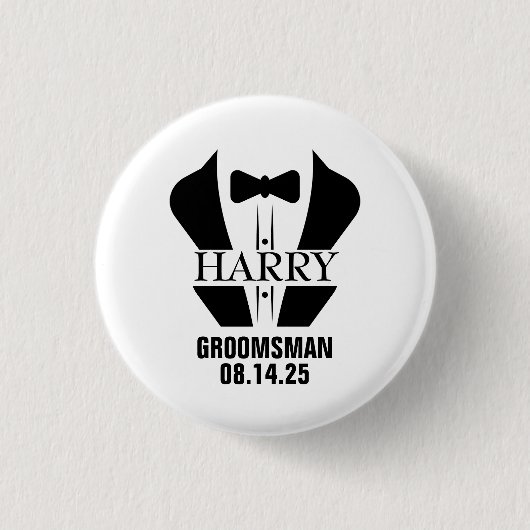Personalisierte Geschenke für die Trauzeugen Button (Vorderseite)