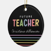 Personalisierte Geschenke für die Zukunft des Lehr Keramik Ornament (Links)