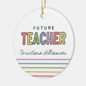 Personalisierte Geschenke für die Zukunft des Lehr Keramik Ornament (Links)