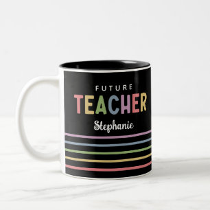 Personalisierte Geschenke für die Zukunft des Lehr Zweifarbige Tasse
