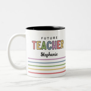 Personalisierte Geschenke für die Zukunft des Lehr Zweifarbige Tasse