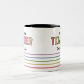 Personalisierte Geschenke für die Zukunft des Lehr Zweifarbige Tasse (Mittel)