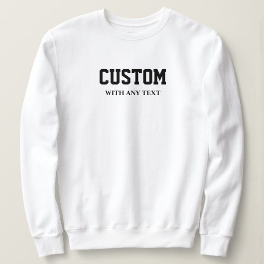Personalisierte Geschenke für eine angepasste Crew Sweatshirt (Design vorne)