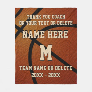 Personalisierte Geschenke für einen Basketball-Tra Fleecedecke