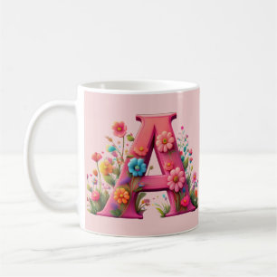 Personalisierte Geschenke - für Frauen Buchstabe A Kaffeetasse