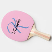 Personalisierte Geschenke für Frauen - Monogramm R Tischtennis Schläger (Seitenansicht)