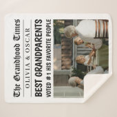 Personalisierte Geschenke für Großeltern in der Ze Sherpadecke (Vorderseite (Horizontal))