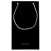 Personalisierte Geschenke für Männer kleine schwar Kleine Geschenktüte (Rückseite)