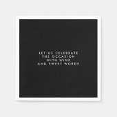 Personalisierte Geschenke für Männer, schwarz Papi Serviette (Vorderseite)