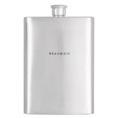 Personalisierte Geschenke für Männer - Stahlkolben Flachmann (Vorderseite)